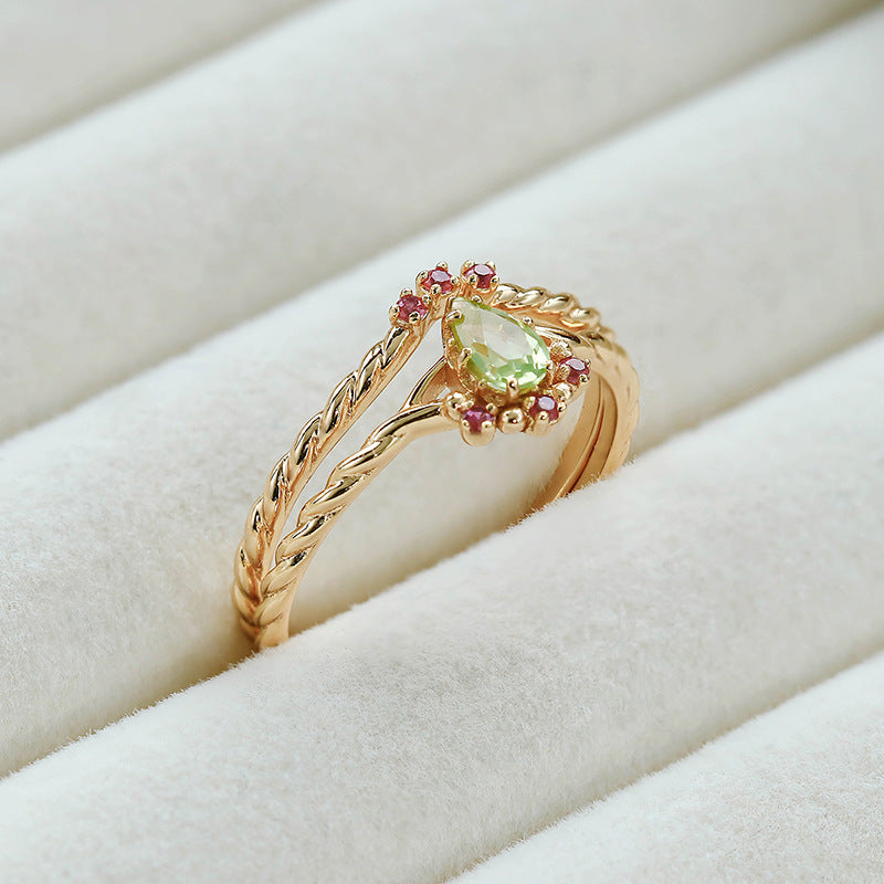 Anello olivina retrò