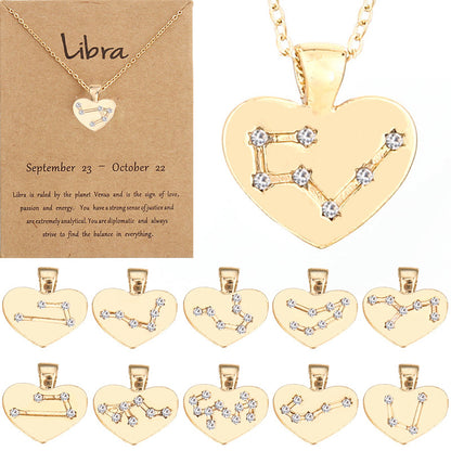 Collana Zodiaco con pendente diamante