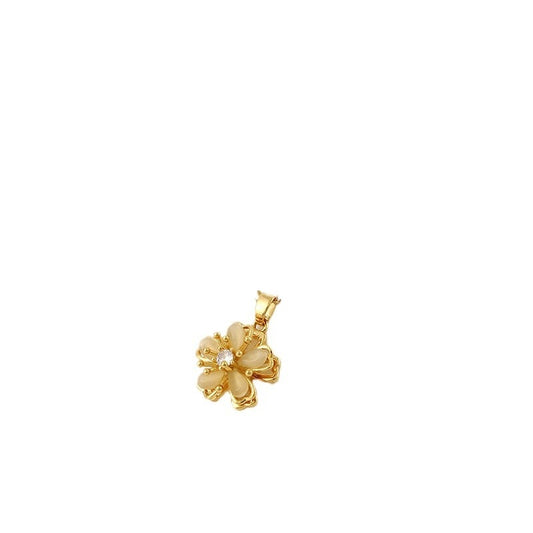 Collana fiore opale rotante