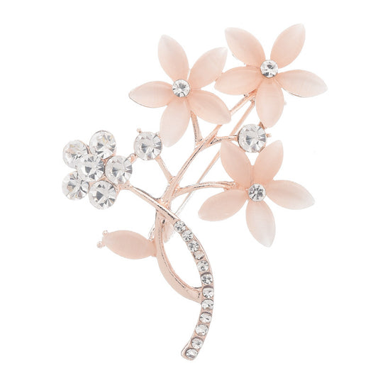 Spilla fiore opale vintage