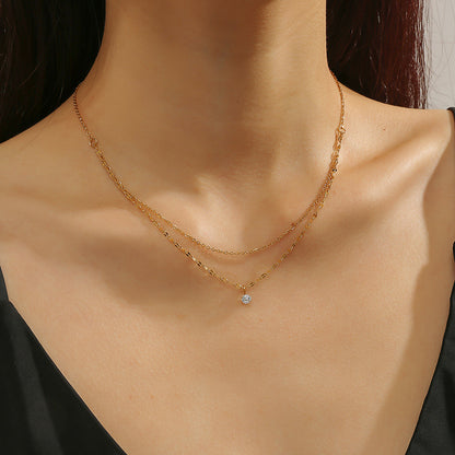 Collana titanio e cristalli