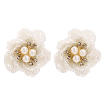 Collana camelie perla
