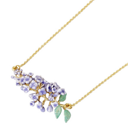 Collana lavanda oro smaltata