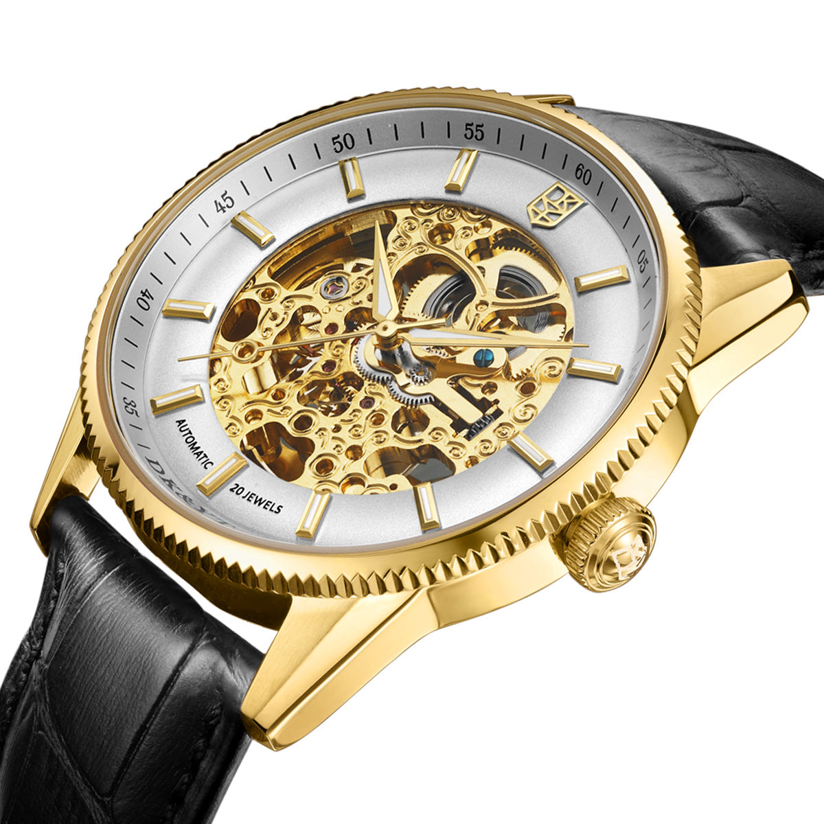 Orologio automatico da uomo traforato impermeabile luminescente