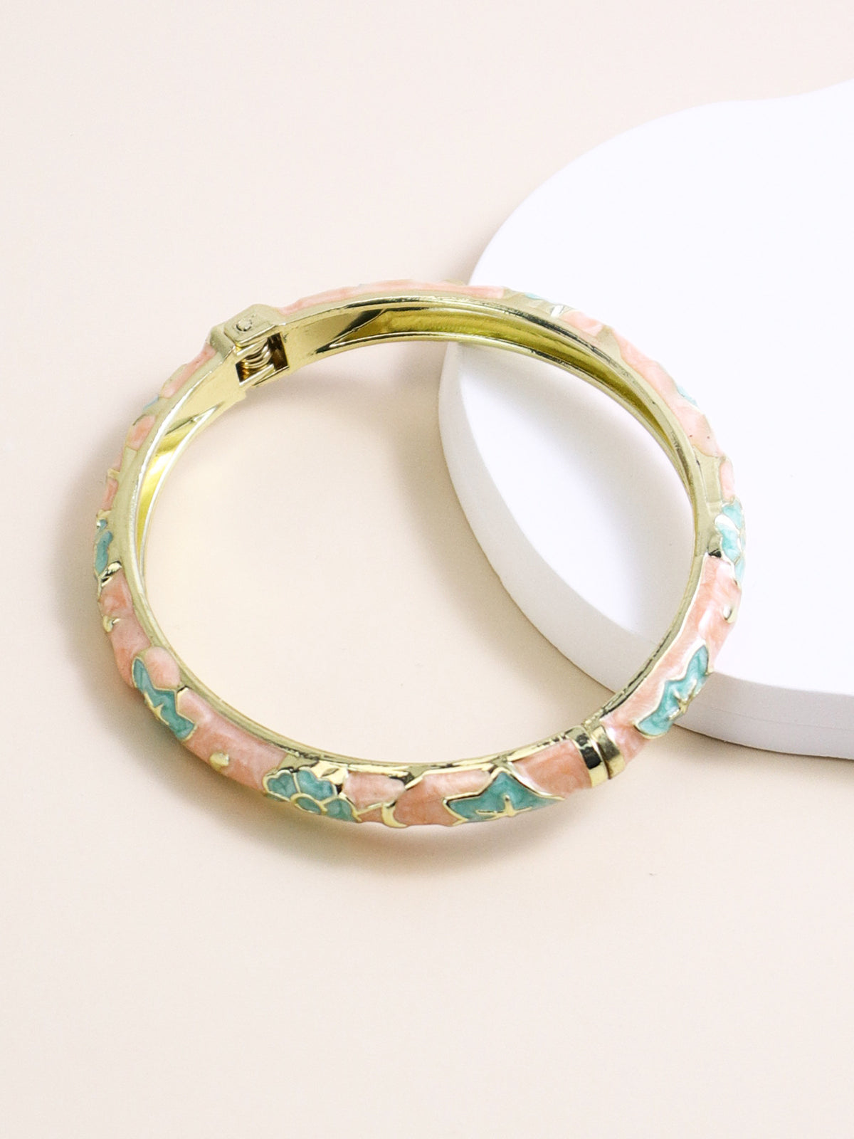 Bracciale smalto fiori