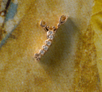 Collana cuore zirconi corta