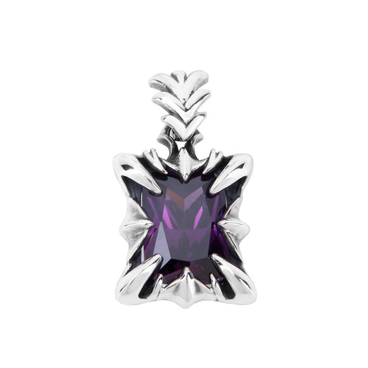 Ciondolo gotico argento viola