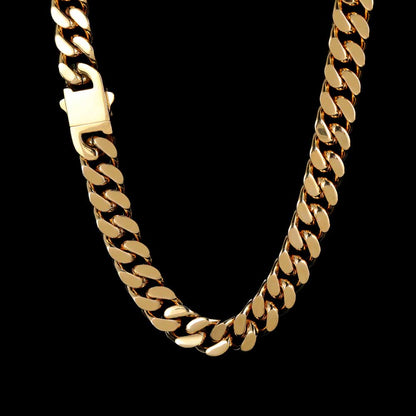 Collana catena cubana quattro lati