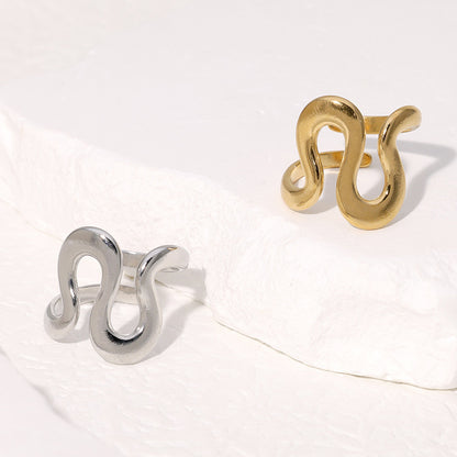 Anello titanio geometrico regolabile