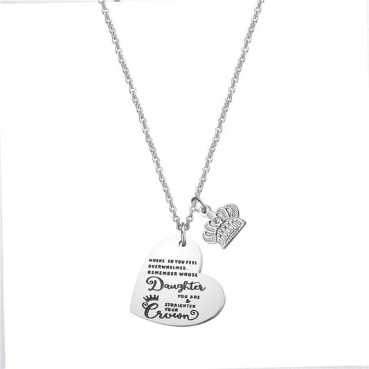 Collana a cuore con lettering