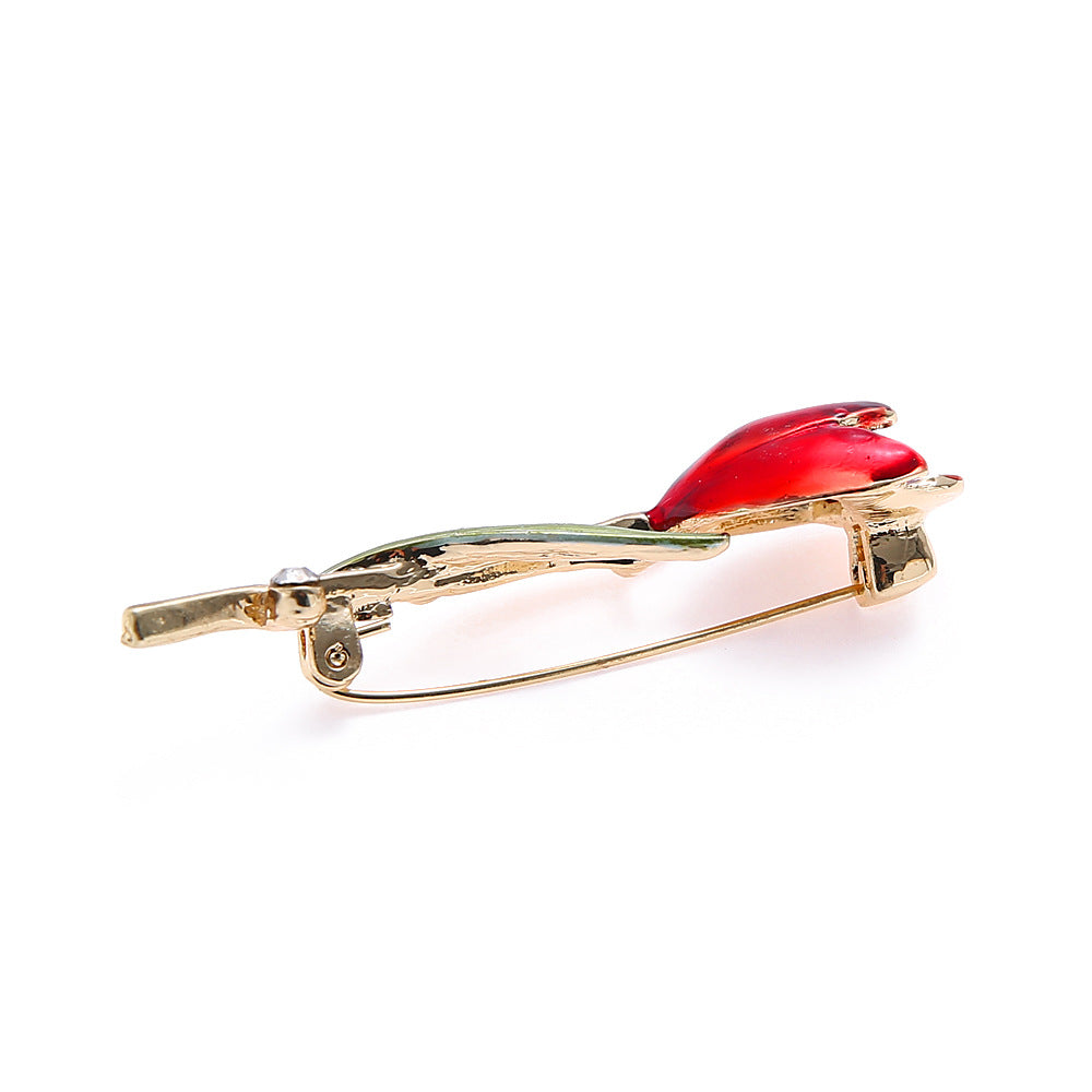 Spilla tulipano diamantata