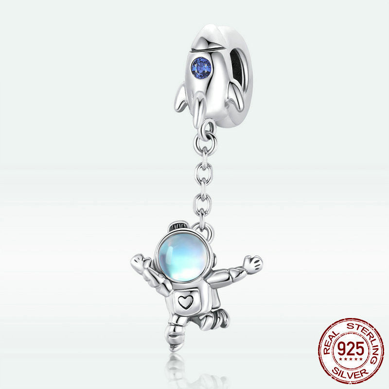 Charm astronauta argento