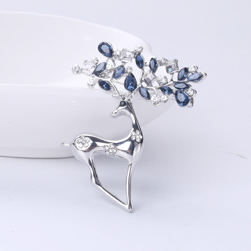 Spilla cervo strass