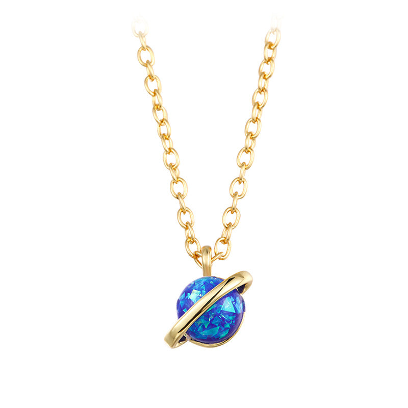 Collana opale pendente pianeta