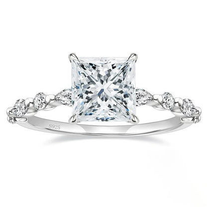 Anello zircone princess