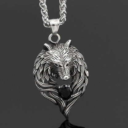 Collana lupo celtico da uomo