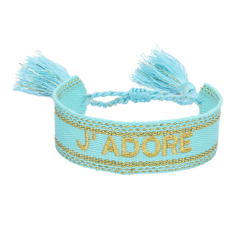 Bracciale coppia con ricamo