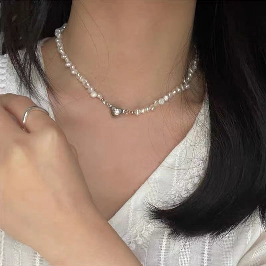 Collana perla barocca amore da donna