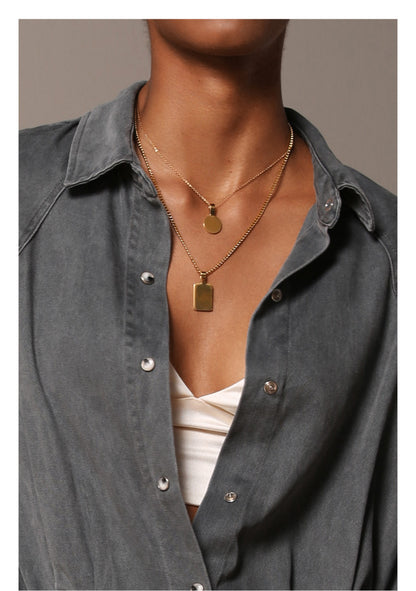 Collana pendente specchio