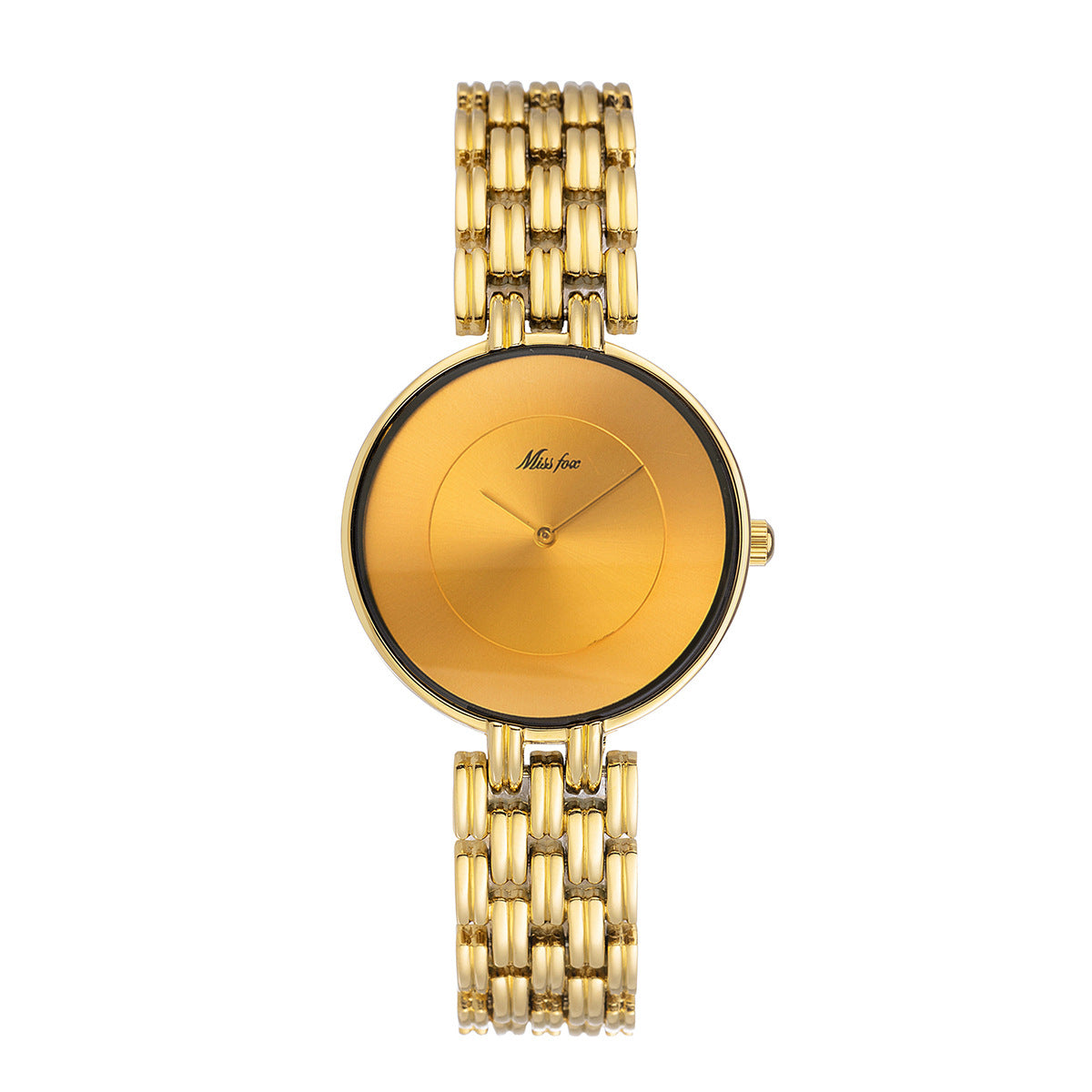 Orologio al quarzo quadrante oro e nero