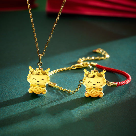 Collana moneta drago