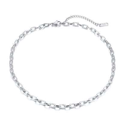 Collana corta acciaio titanio