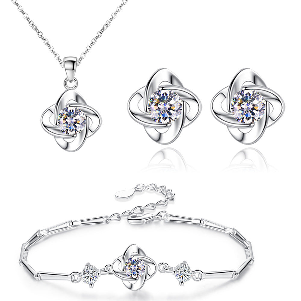 Collana trifoglio cuore