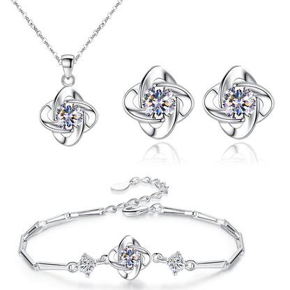 Collana trifoglio cuore