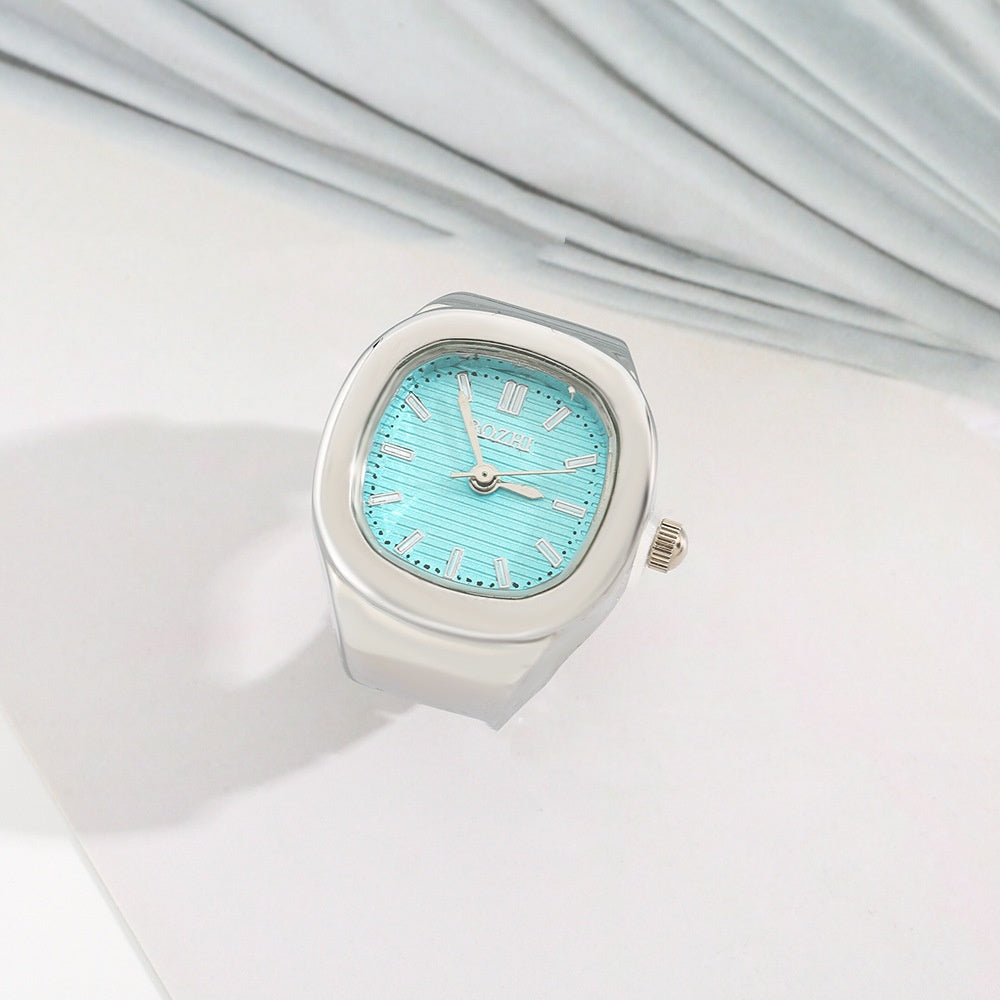 Anello orologio quadrato