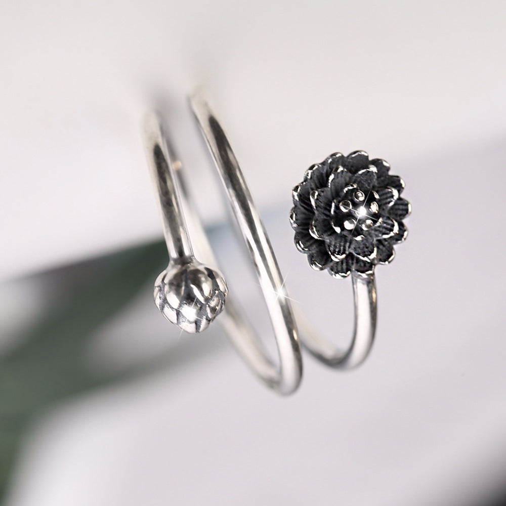 Anello loto argento personalizzabile
