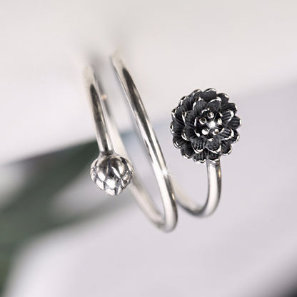 Anello loto argento personalizzabile