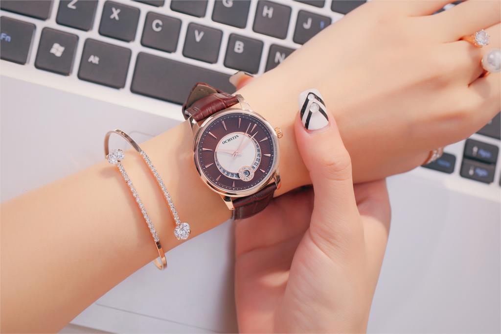 Orologio donna in pelle con calendario