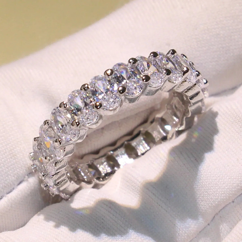 Anello zirconi di lusso da donna
