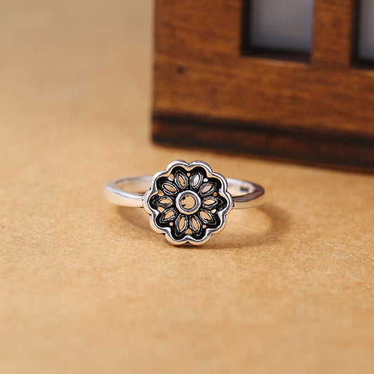 Anello loto argento vintage