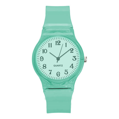 Orologio cinturino trasparente