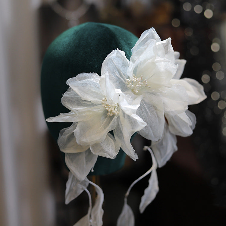 Accessorio capelli fiore fatto a mano