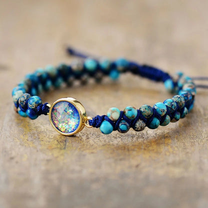 Bracciale intrecciato con perle