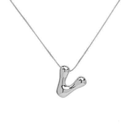 Collana lettera in ottone