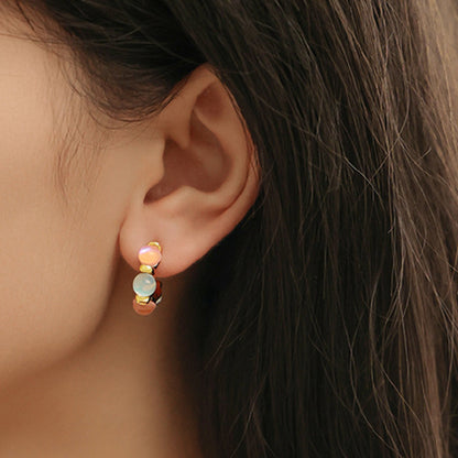 Orecchini a C in resina