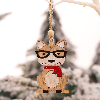 Pendente albero di Natale in legno