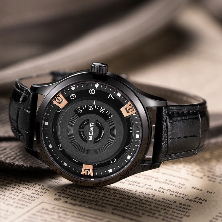Orologio da uomo in pelle al quarzo