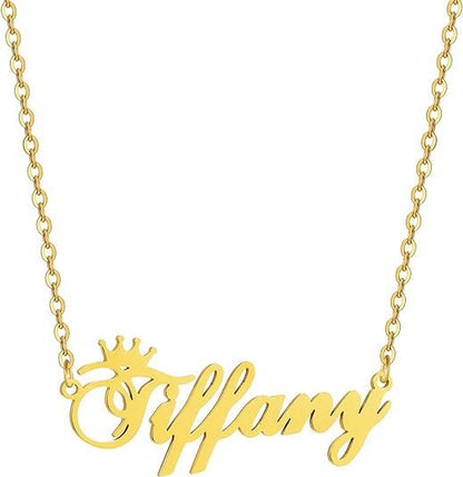 Collana con lettere titanio