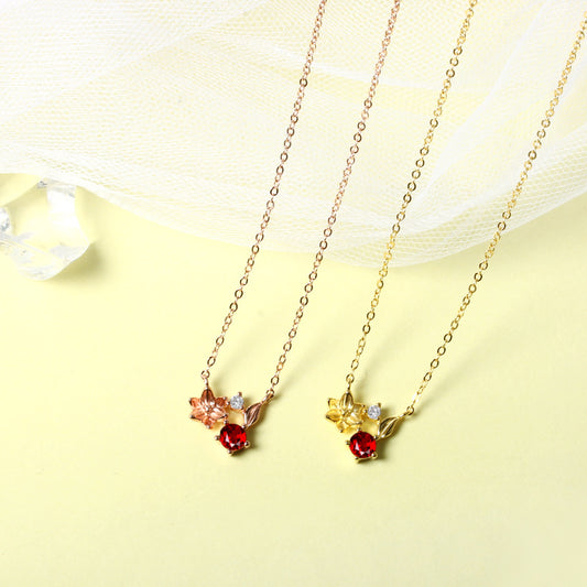 Collana Granato Fiore