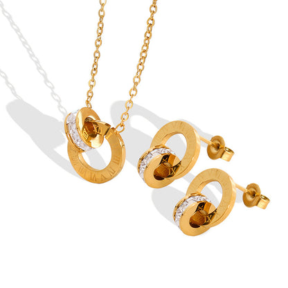 Set collana orecchini di lusso leggero