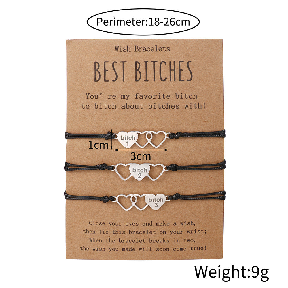 Bracciale intrecciato da amiche