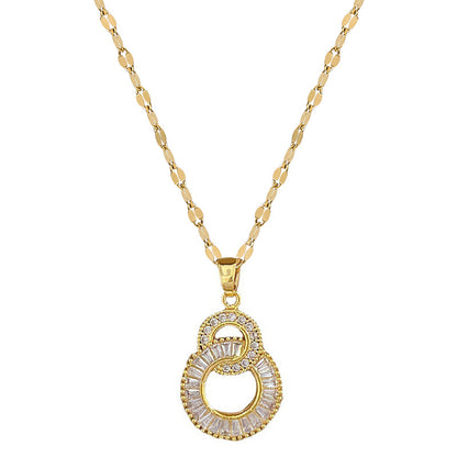 Collana clavicolare doppio anello