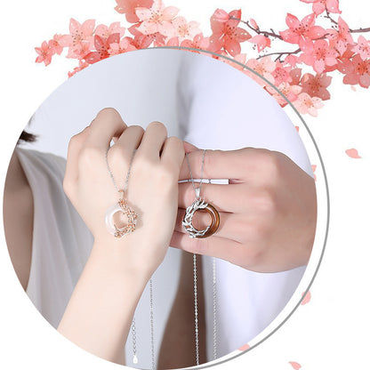 Collana ossidiana opale