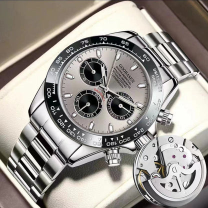 Orologio uomo stile meccanico calendario
