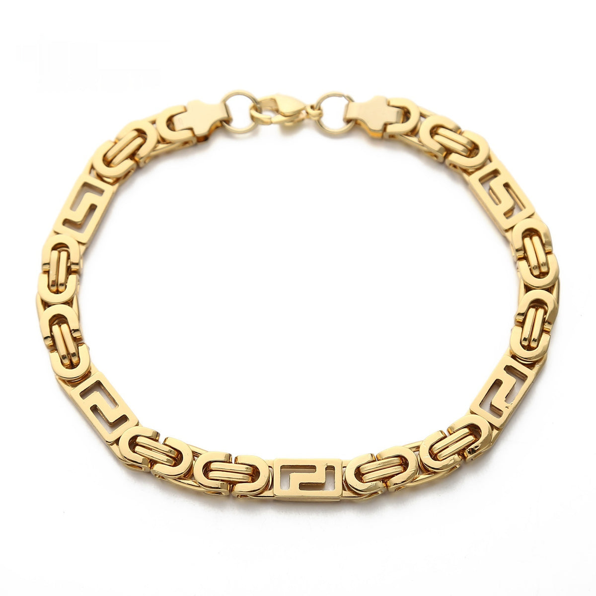 Bracciale catena acciaio fatto a mano