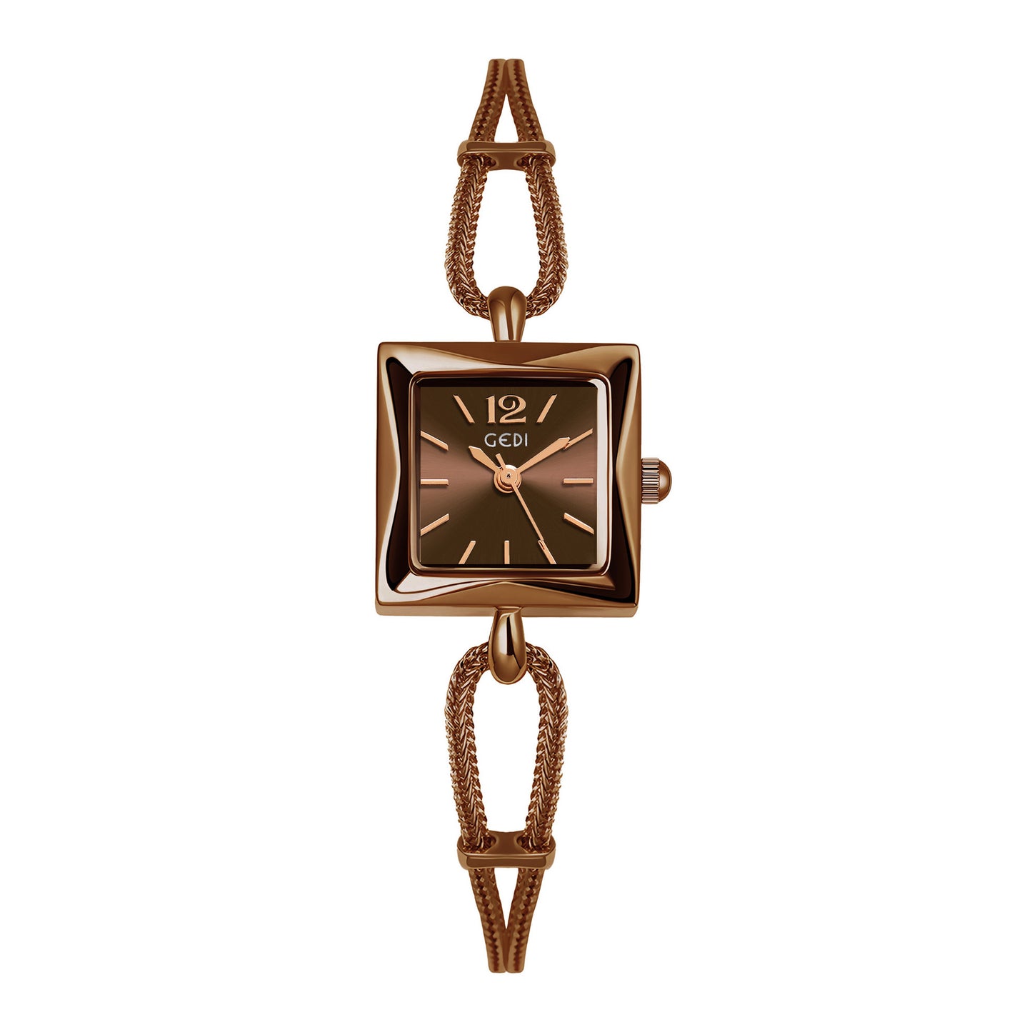 Orologio quadrato vintage in lega